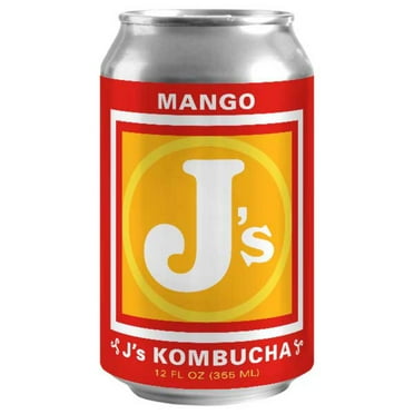 J’s Kombucha Mango flavored 12 pack 12oz