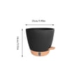 thumbnail image 4 of FEOLGEHLY 2 Pack 5.9 inch Self Watering Pots for Indoor Plants, Planters for Indoor Plants, Flowerpot with Wick & Reservoir, Black, 4 of 8