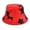 Red, variant on Bucket Hat Fisherman Cap for Winter Outdoor Warm Fashion Basin Cap Korean Version Female Printing Style Red