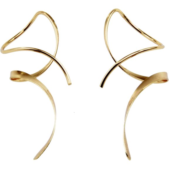 Earrings for Women Spiral threader earrings hand bent dangle earrings for women,suitable for  giving,  for your birthday party, Christmas,  giving.