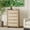 Natural Oak, variant on Rattan 5 Drawers Dresser for Bedroom, Chest of Drawers 46 in Tall Dresser for Closet, Boho Night Stand Large Clothes Storage Cabinet for Living Room Hallway Nursery Entryway- Caramel Oak