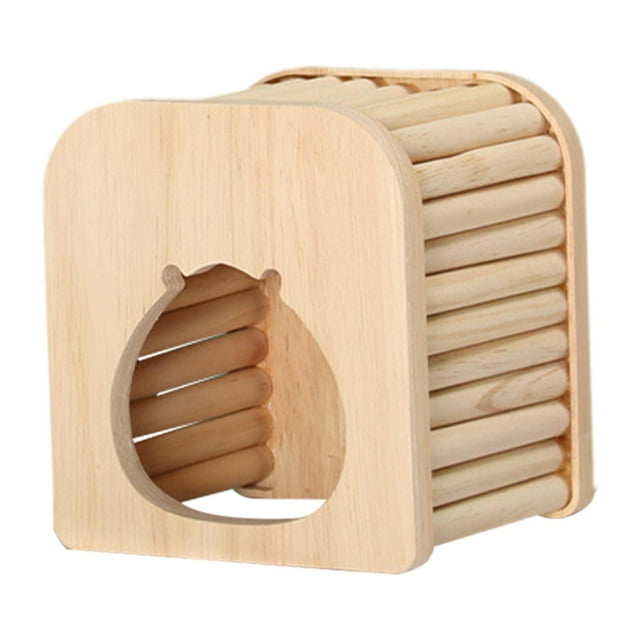 jinwen Hamster Hideout for Small Animals, Cage Accessory for Gerbils And Dwarf Hamsters flat top