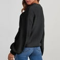 thumbnail image 4 of Alkepwun Women's Casual Sweaters Loose Crewneck Knit Solid Color Pullover Sweater Jumper Tops with Lantern Sleeves, 4 of 4