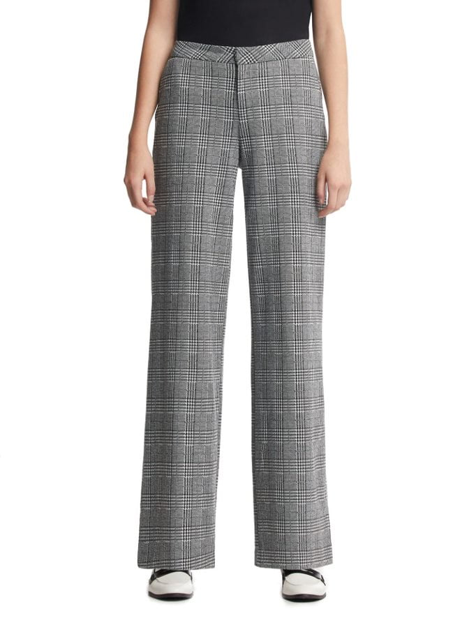 Scoop Wide-Leg Trouser Plaid Women's 