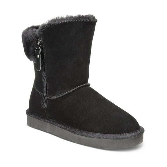Style & Co. Womens Maevee  Leather Ankle Winter & Snow Boots