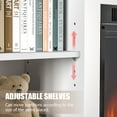 thumbnail image 4 of Moifoi Fireplace TV Stand for TVs up to 43",19" Electric Fireplace & Wooden Storage Cabinet, Adjustable LED Flame, White, 4 of 11