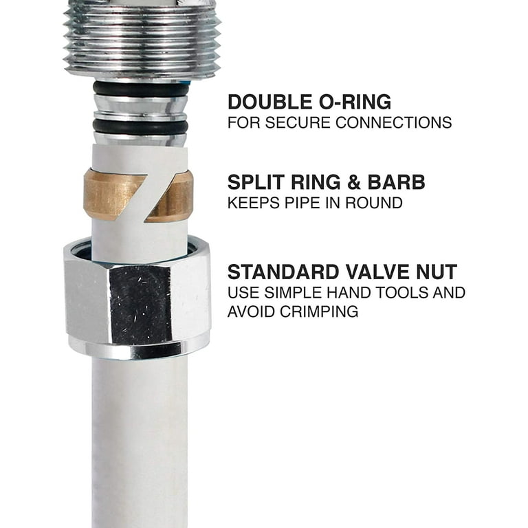 Keeney PP2886EZ Quarter Turn No Crimp PEX Angle Valve, 1/2-in