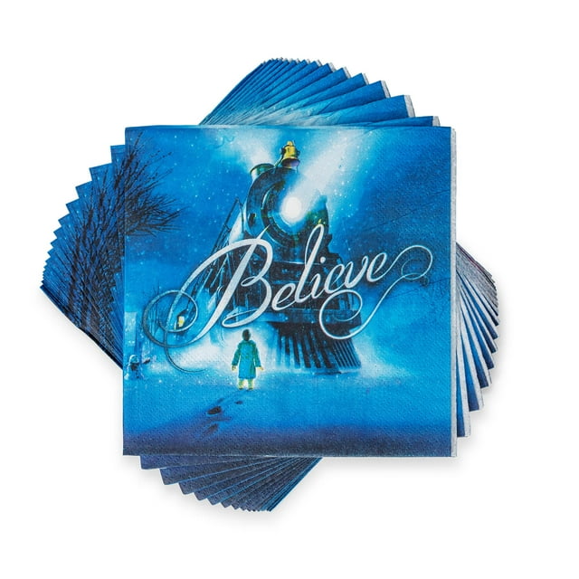 The Polar Express Arrivée du Train « Believe » Ensemble de 16 Serviettes en Papier