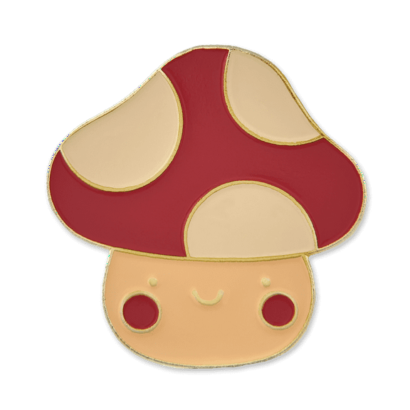 PinMart's Cute Smile Mushroom Pin