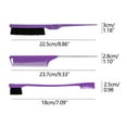 thumbnail image 3 of Ashosteey Edge Brush, Slick Back Hair Brush,Hair Styling Comb Set Teasing Hair Brush Rat Tail Comb Edge Brush for Edge&Back Brushing, Combing, Slicking Hair for Women, 3 of 9