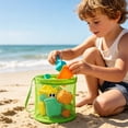 thumbnail image 6 of LWVITH Breathable Mesh Toy Bucket for Beach Pool, Kids Toy Storage Bag with Handle, Mesh Tote for Bathroom Bath Basket, Beach Towel Carry Bag for Ocean Trip, Lightweight Travel Organization, 6 of 8