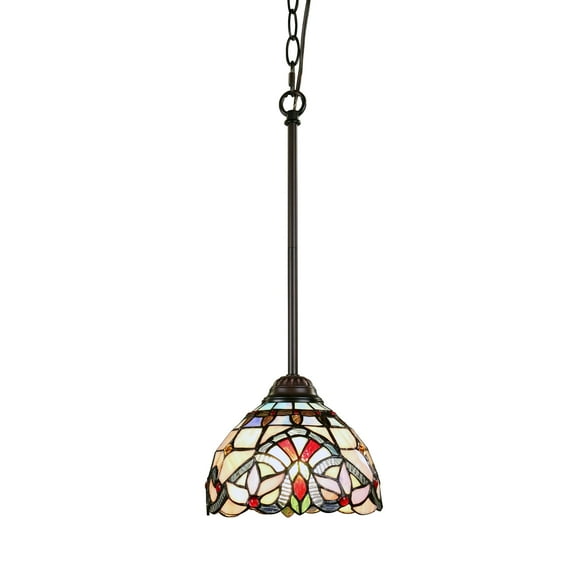 RADIANCE goods Victorian-Style Dark Bronze 1 Light Ceiling Mini Pendant 8" Wide