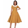 thumbnail image 5 of YuXingFu Dresses for Women 2026 Mid-Length Plus Size Womens Dress Short Sleeve Solid Color Casual Summer Orange M, 5 of 6