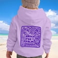 thumbnail image 6 of RTKFRFLM Girls Casual Graphic Hoodie Long Sleeve Hooded Pullover Pullover Top Purple 10-11 Years, 6 of 7