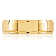 thumbnail image 4 of 10K Solid Yellow Gold 6mm Step Edge Plain Classic Wedding Band Ring, 4 of 11