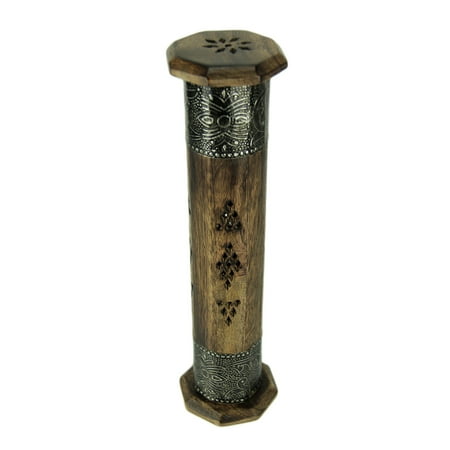 Carved Wood Trim - Hand Carved Wood Metal Trim Smoke Tower Incense Burner