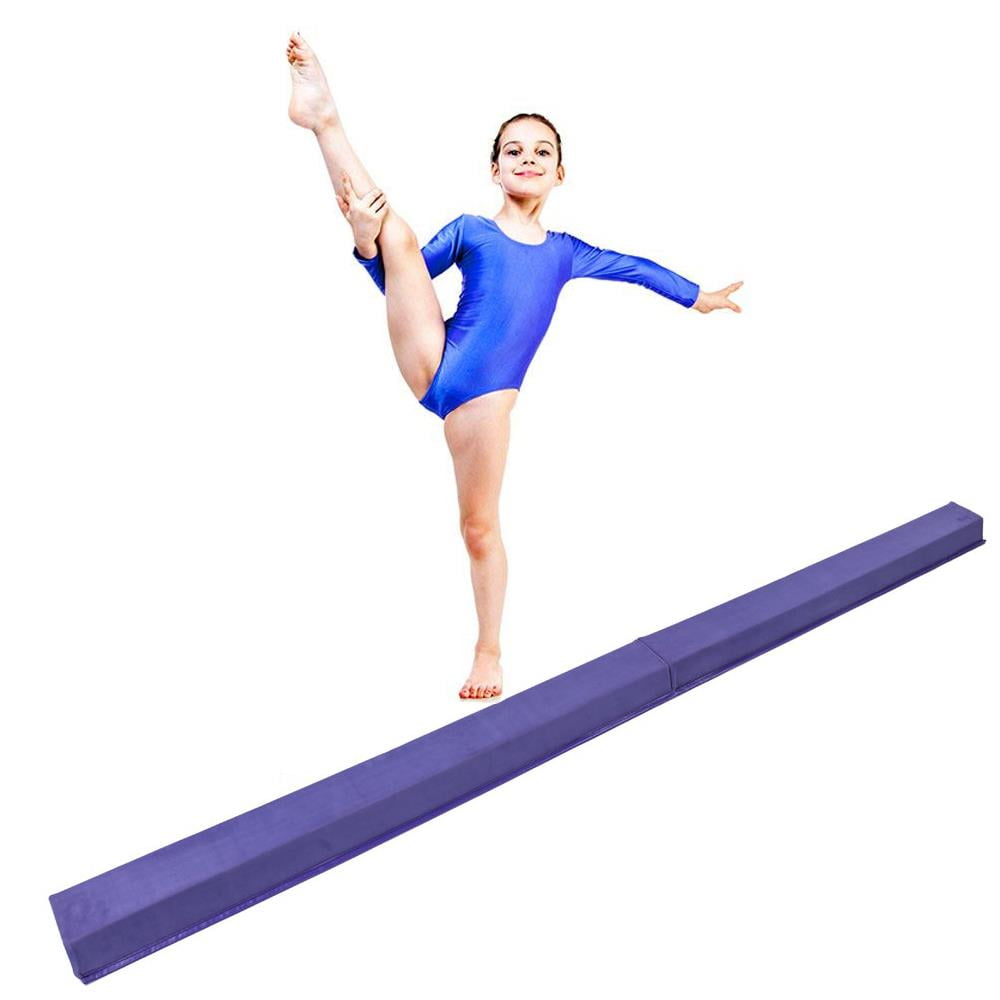 4FT PU Folding Floor Balance Beam Sports Gymnastics Skill Performance Training 