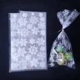 thumbnail image 4 of Christmas Decor 100Pcs Gift Bags Snowflake Print Storage Plastic Snacks Goodie Bags For, 4 of 7