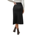 thumbnail image 3 of INSPIRE CHIC Womens Maternity Sweater Skirt Over the Belly Knit  Midi Pregnancy Pleated Skirts M Black, 3 of 6