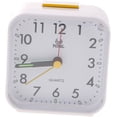 thumbnail image 2 of Small Travel Alarm Clock Analog Quartz Alarm Clock for Bedside Nightstand - White, 2 of 7