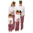 thumbnail image 1 of Pijamas NavideñOs Para La Familia Tops Con Estampado De Ciervos De Dibujos Animados + Pantalones A Cuadros XBTCLXEBCO Niño Blanco;3-4 Años, 1 of 5