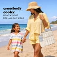 thumbnail image 5 of Fit + Fresh Sidekick Insulated Cooler Bag, 15 Can Dual Compartment, Pina Colada - Neutral Stripe, 5 of 10