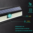 thumbnail image 4 of Solar Wall Light, Outdoor Motion Light 118LED 3 Lighting Modes Light Sensor Motion Security Lights Induction Waterproof Wireless Lights for Patio Yard Deck Garage Fence Pool, 4 of 9