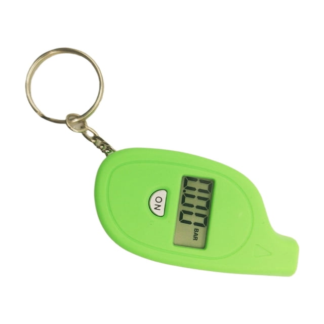 Seitruly El mini indicador de presión del llavero del coche de la precisión compacto y ligero con el llavero del indicador del peso es Electrónica miscelánea verde