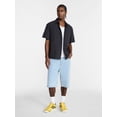 thumbnail image 3 of No Boundaries Textured Grid Boxy Fit Resort Shirt, Men's XS-5XL, 3 of 6