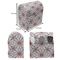 thumbnail image 4 of Geometric Stand Mixer Cover, Trippy Flower with Shapes in New Modern Image, Kitchen Appliance Organizer Bag Cover with Pockets, 5 Quarts, Red Black White, by Ambesonne, 4 of 4