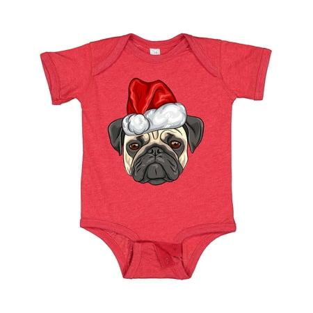 

Inktastic Christmas Pug Dog Santa Gift Baby Boy or Baby Girl Bodysuit