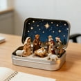 thumbnail image 4 of Handcrafted Mini Nativity Set in Box - 3D Resin Holy Family Figurines, Pocket-Size Nativity Scene for Christmas Decoration, Desk, Shelf, or Religious Holiday Gift, 4 of 5