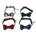thumbnail image 1 of 4 Uds. Collar para mascotas a cuadros, hebilla de seguridad cómoda desmontable, pajarita para perro única y bonita para perros pequeños y gatos, 1 of 13