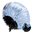 thumbnail image 1 of Hair Bonnet Smooth Surface Solid Color Double Sides Versatile All Fit Adjustable Drawstring Lightweight Sleep Cap for Bath, 1 of 10