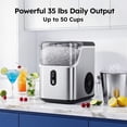 thumbnail image 6 of Simzlife Nugget Ice Maker Countertop, 35lbs/24H Portable Sonic Ice Machine with Self-Cleaning, Chewable Pellet Ice Maker for Home Kitchen Office RV, Stainless Steel, 6 of 12