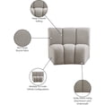 thumbnail image 2 of Meridian Furniture Infinity Brown Boucle Fabric Modular Chair, 2 of 7
