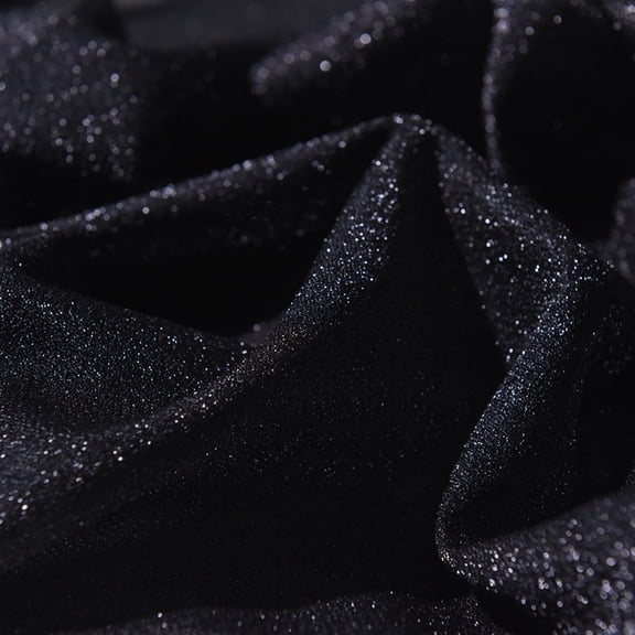 XmhyTop-A Glitter Fabric 1 Piece 100*150cm Shimmery Costume Fabric Soft Gauze Material, Ideal for Dresses Stage Outfits Easy to Cut & Sew, Vibrant Shine for Special Occasions,Black