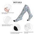 thumbnail image 5 of Lsque Sea Turtle Pattern Sport Compression Socks for Men & Women 15-20 mmHg Knee High Nurse Pregnant Running Medical and Travel Athletic, 5 of 6