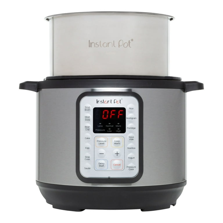Instant Pot 6 Qt Versatile 9 in 1 Pressure Cooker with One Touch Cooking Features Walmart
