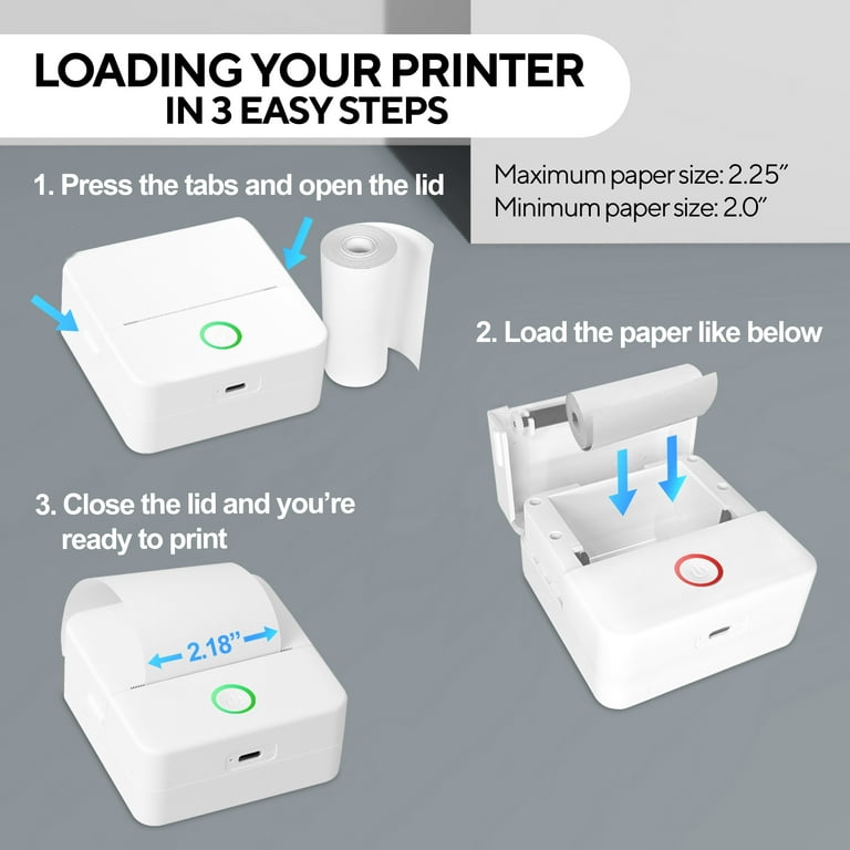 D11 Portable Printer and Paper Set