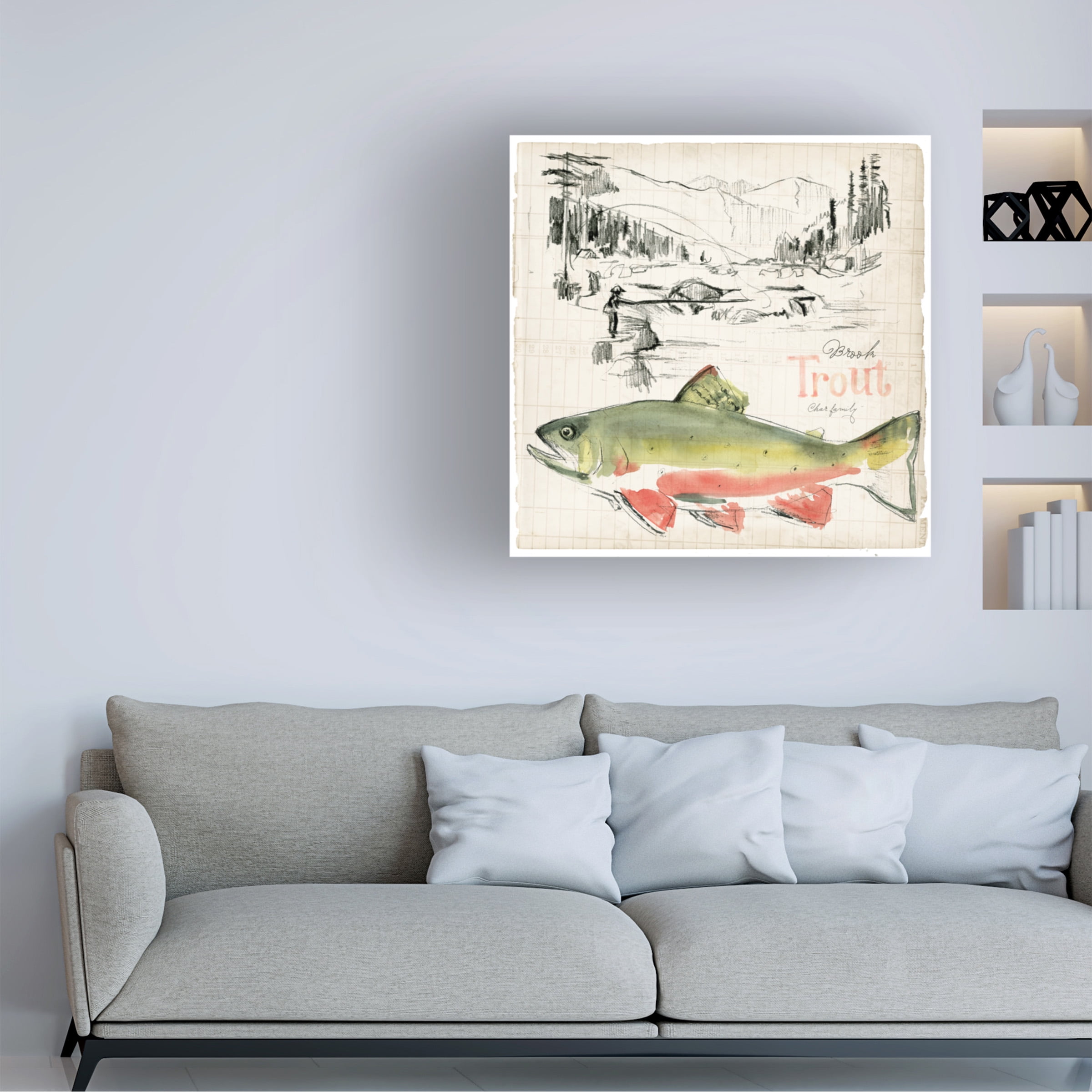 Jennifer Paxton Parker 'Trout Journal II' Canvas Art