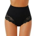 thumbnail image 1 of Gibobby Pantalones informales para mujer que moldean el vientre, bragas encaje tamaño, Panty ajustadas, pantalones belleza para el vientre, Tanga Sexy para apretar el cuerpo （Negro， XL), 1 of 5