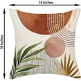 thumbnail image 5 of Burnt Orange Boho Pillow Covers 18x18 Inch 2 Pcs Mid Century Modern Abstract Summer Outdoor Decor Throw Pillows Tropical Leaf Farmhouse Decoration Pillowcase Linen Cushion Cover for Couch Sofa, 5 of 6