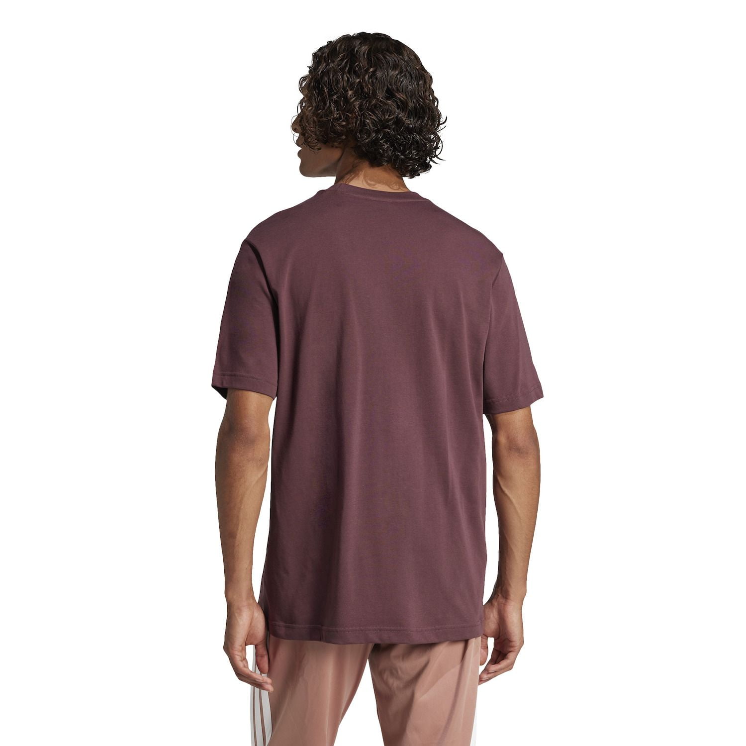 Men's adidas Essentials Big Logo Sportswear T-Shirt Color: Pure Ruby Size: L