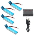 thumbnail image 4 of RC Plane Lithium Ion Battery, RC Helicopter Battery Kit High Capacity Blue Lightweight Long Battery Life 58.5mm Length  for Repair, 4 of 7