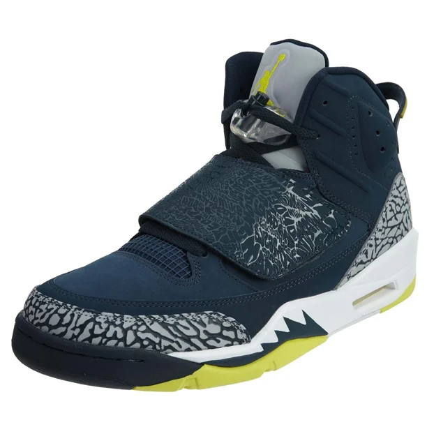 Jo r-dan Son of Mens Basketball size 11.5 Armory Navy/ELECTROLIME-White-Wolf Grey