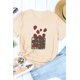 thumbnail image 1 of ABPHQTO Camiseta de manga corta con estampado gráfico de fresa caqui para mujer, 1 of 5