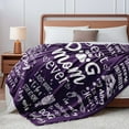 thumbnail image 4 of Dog Mom Gifts Blanket for Women, Dog Mom Throw Blankets for Women, Soft Flannel Blanket 50"x40" Dogs Themed Gifts for Dogs Lovers, Home Decor for Bed Sofa, 4 of 10