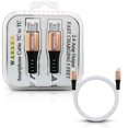 thumbnail image 3 of WARNER 4-in-1 Fast Charging Set | 2.1A Heavy Duty Cable, 5ft TC Cable, PD Wall Charger & Dual Car Charger White, 3 of 10
