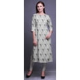 thumbnail image 5 of Bimba 3/4 Sleeve Kurta Printed Straight Kurti Summer Clothing For Women, 5 of 6